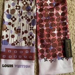 Louis Vuitton hair scarf, belt, purse accessory